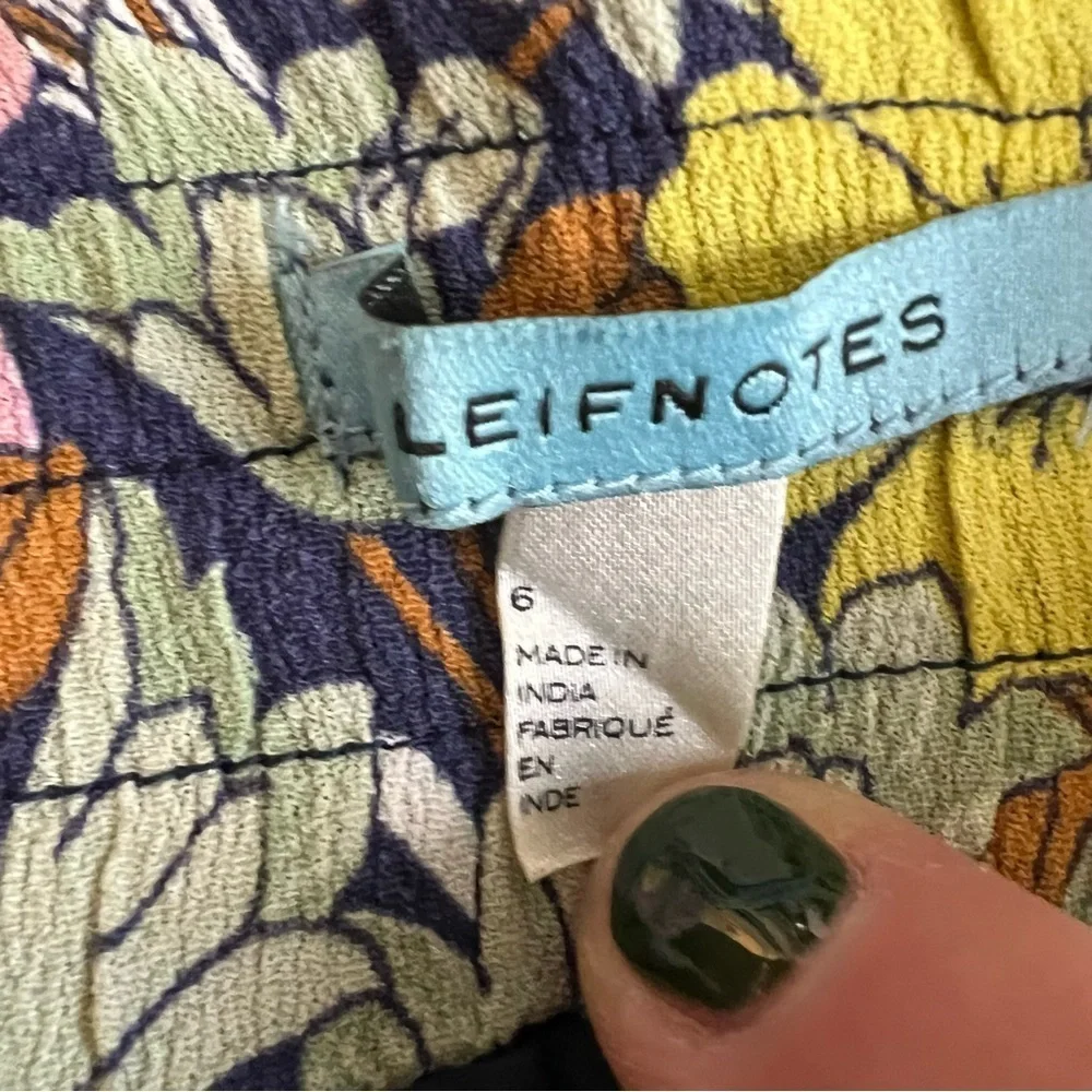 ANTHROPOLOGIE Leifnotes Floral Mini Skirt A-Line Bohemian Size 6